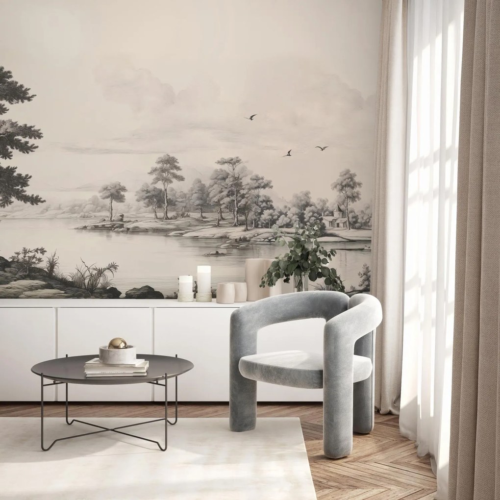 Fototapeta - Maľovaná krajina (147x102 cm)