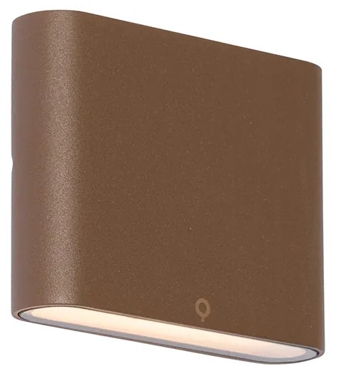 Moderné vonkajšie nástenné svietidlo hrdzavohnedé 11,5 cm vrátane LED IP65 - Batt
