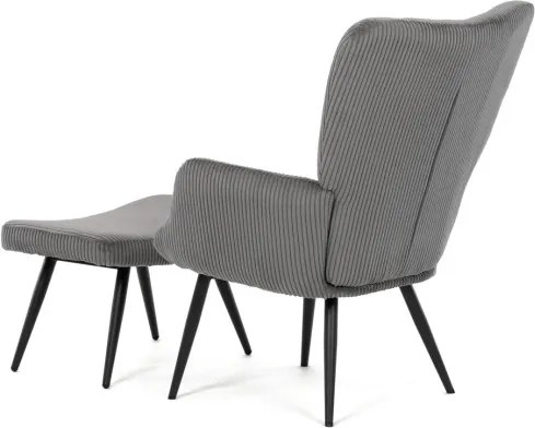 Kreslo sivé s podnožkou AK-L7285 GREY6