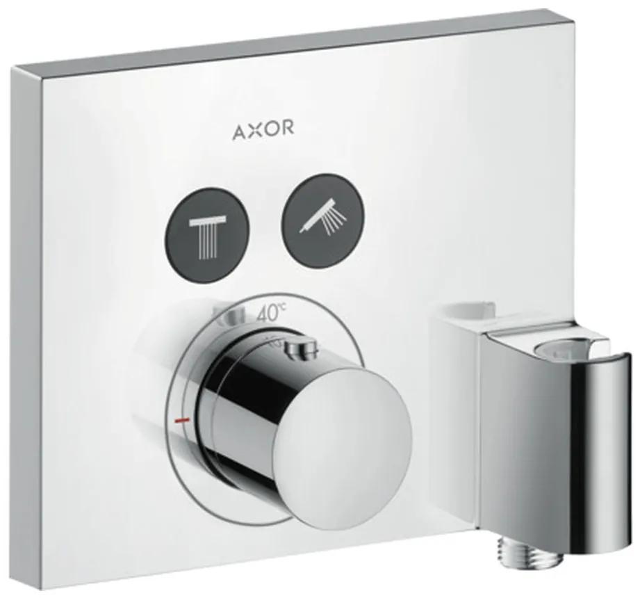 Axor ShowerSelect - Termostat pod omietku pre 2 spotrebiče s prípojkou hadice a držiakom, chróm 36712000