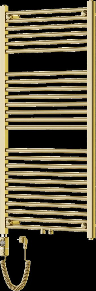 Mexen Mars, elektrické vykurovacie teleso 1200 x 600 mm, 600 W, zlatá lesklá, W110-1200-600-2600-50