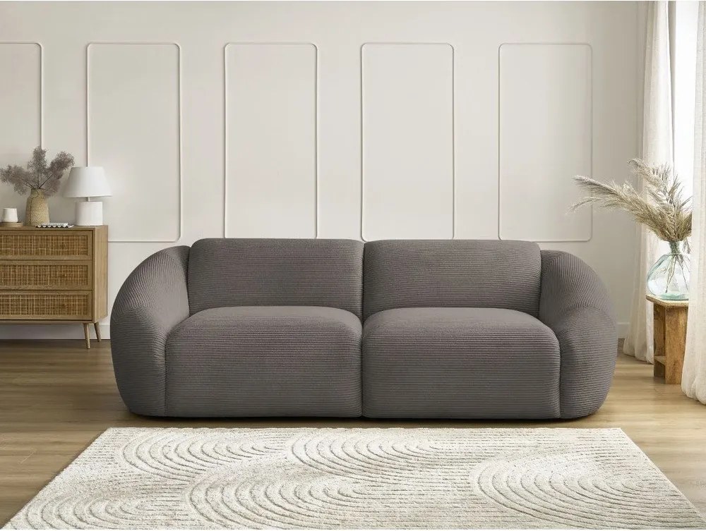 Taupe menčestrová pohovka 250 cm Tina – Bobochic Paris