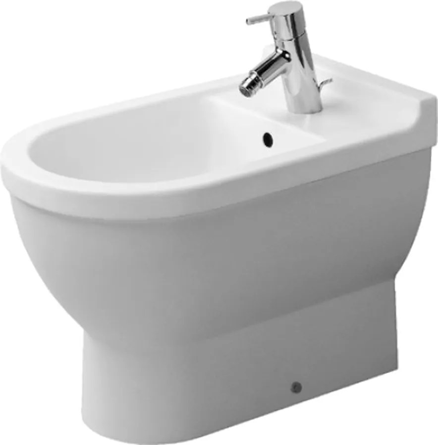 STARCK 3 Duravit Starck 3 - Stojaci bidet, 1 otvor pre armatúru prepichnutý, 36 x 56 cm, biely 2230100000