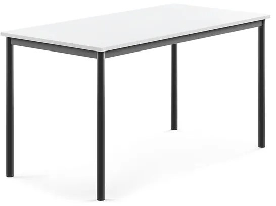 Stôl SONITUS, 1400x700x720 mm, HPL - biela, antracit