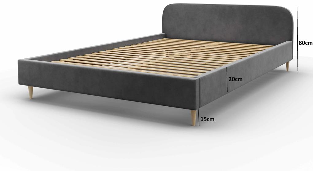 Manželská posteľ 120 cm Lon (bordová) (bez roštu a úložného priestoru). Vlastná spoľahlivá doprava až k Vám domov. 1047069
