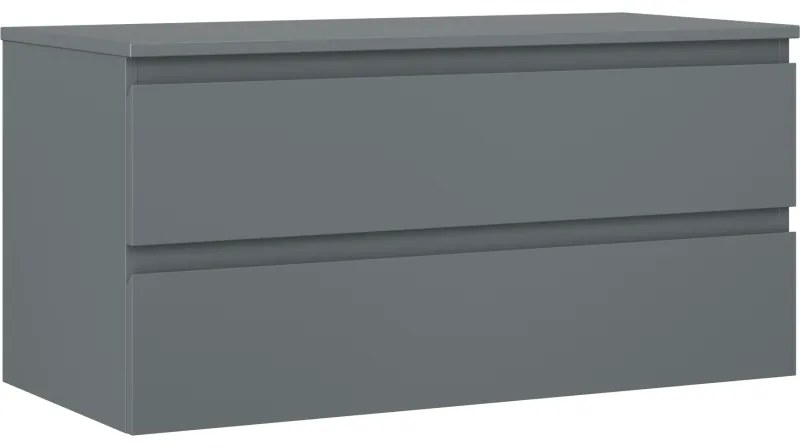 Mexen Orio, kúpeľňová skrinka 100 cm s hornou časťou, 2 zásuvky, grafitová matná, 91A10-10047-2-BFFC66