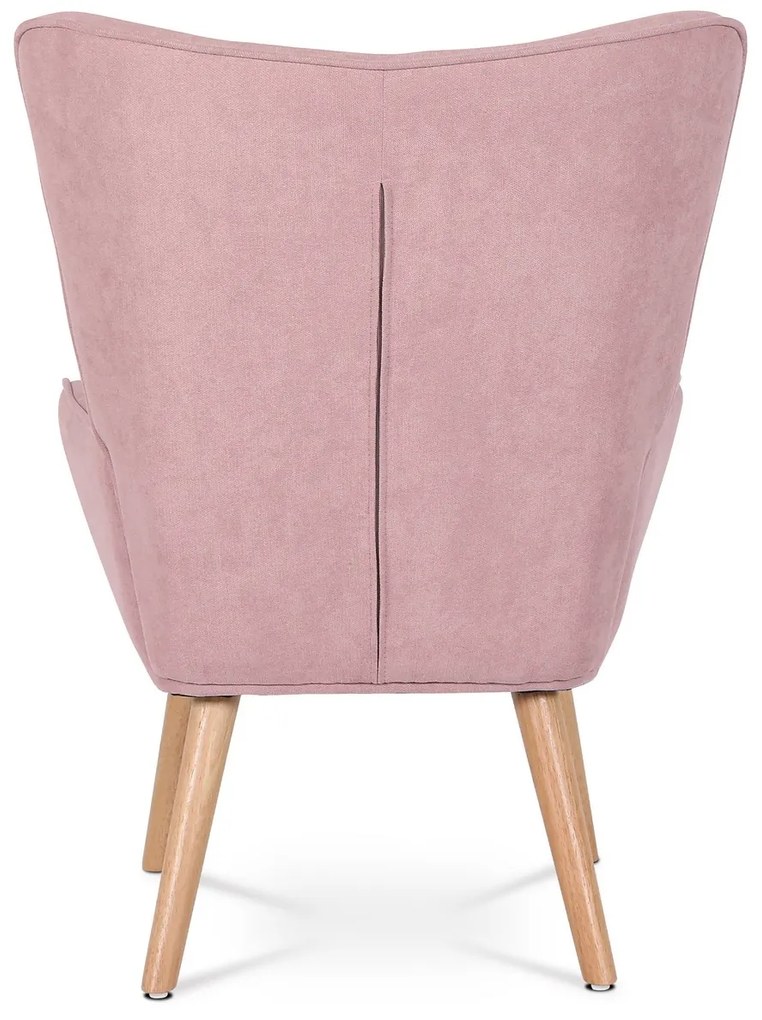 Kreslo s podnožkou PINK2, ružová