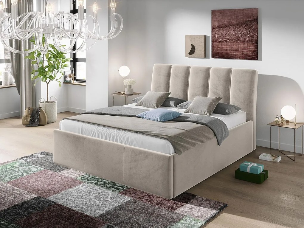 Čalúnená posteľ Okavango s úložným priestorom, Dostupné poťahy: Fresh 32, Rozmer postele: 140x200