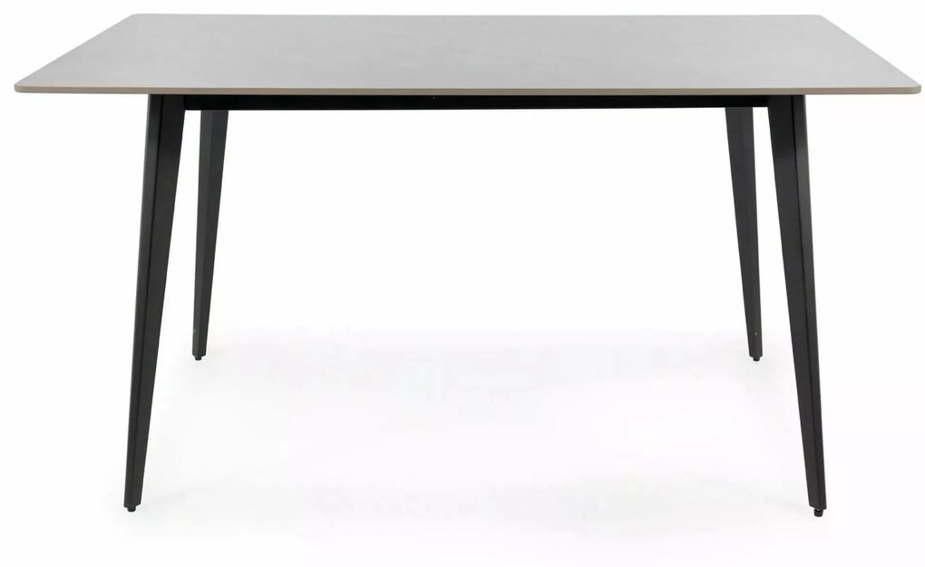 Jídelní stůl Ivy 140 cm šedý/černý mat
