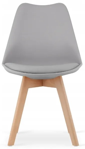 Jedálenský set 1+4, stôl KAMI 80x80 biely + stolička BALI MARK sivá