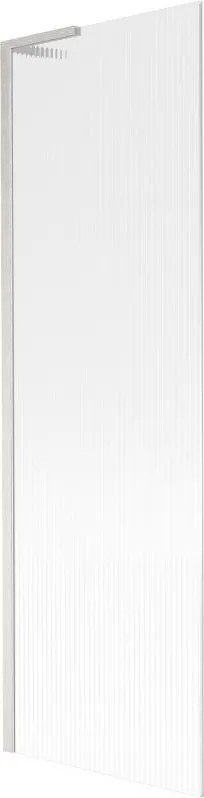 Mexen Next L, 1-krídlová vaňová zástena 60 x 150 cm, 6mm sklo s rebrovým vzorom, 6mm číre sklo, profil brúsená oceľ, 895-060-000-03-09-97