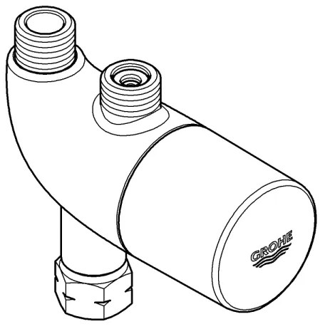 GROHE 34487000 - Termostatická ochrana proti popáleniu GROHTHERM MICRO chróm