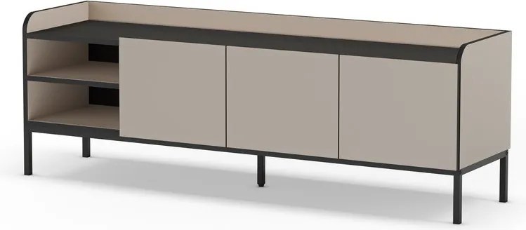 Krémový TV stolík 160x55x42 cm Adara – Marckeric