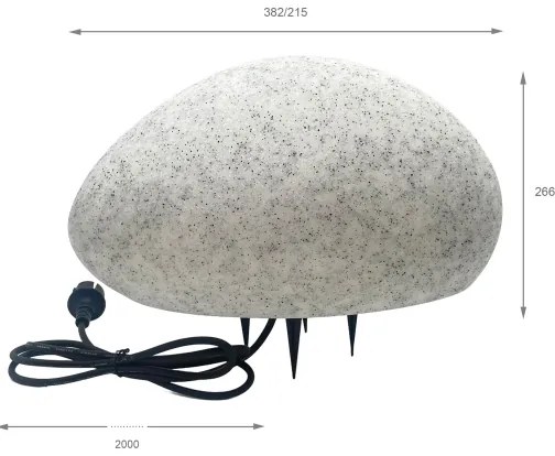 Dekoratívne vonkajšie svietidlo LUMISTONE 1xE27/15W/230V IP65 priemer 38 cm