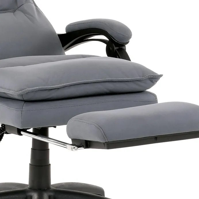 BONTEC Kancelárske kreslo, hojdací mechanizmus, šedá látka, KA-Y350 GREY Farba: Strieborná