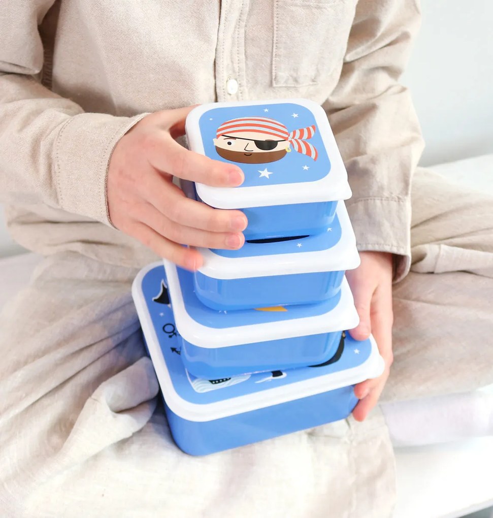 A Little Lovely Company - súprava štyroch desiatových škatuliek - piráti