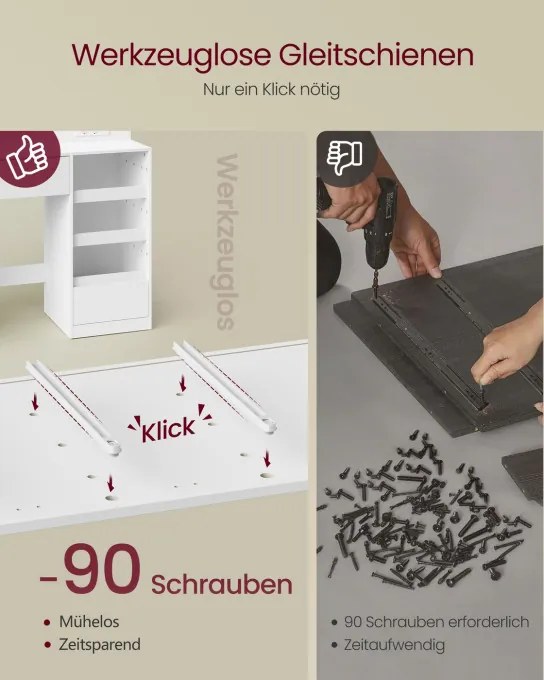 Toaletný stolík s LED zrkadlom RDT141WB02