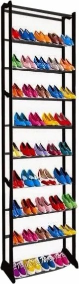 Verk Skladací botník Amazing Shoe Rack 50 párov čierna