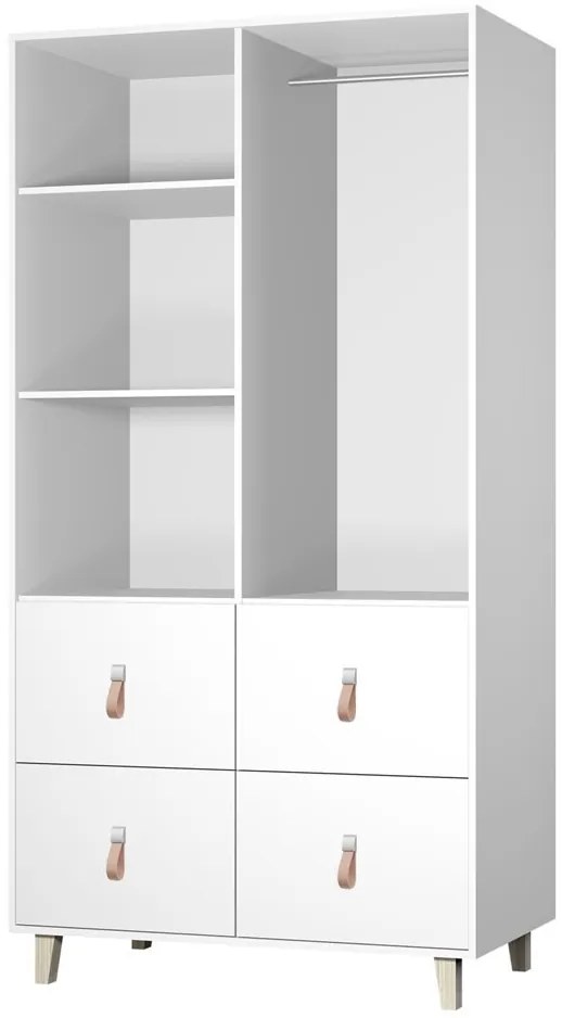 Šatníková skriňa Figo 2D 3 - biely mat