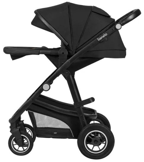 Lionelo - Kombinovaný kočík 3v1 BIANKA Black Onyx