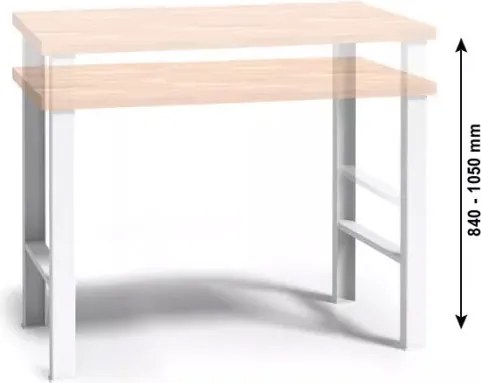 Pracovný stôl do dielne G3, buková škárovka, nastaviteľné kovové nohy, 1500 mm
