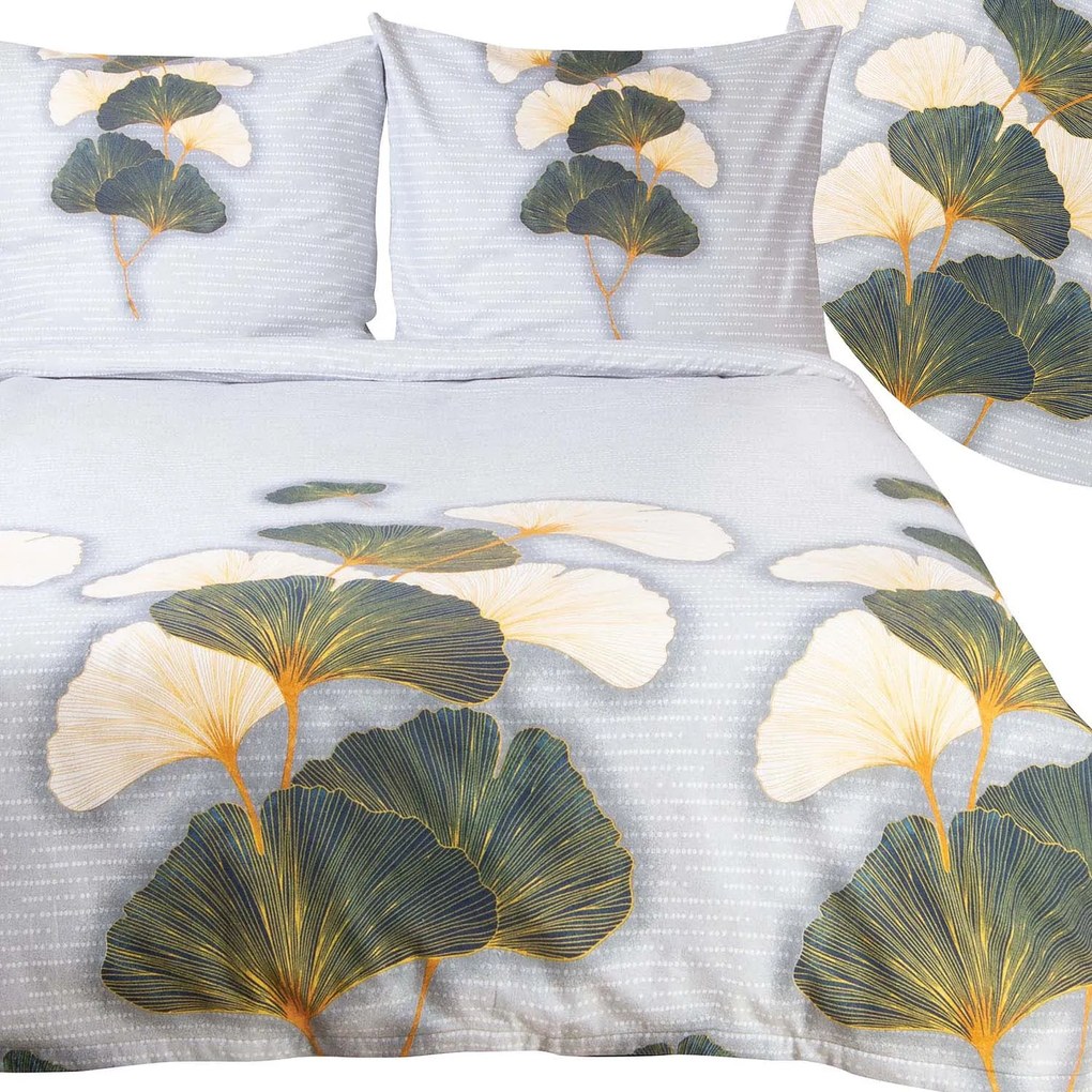 FLANELOVÉ OBLIEČKY FLANELOVE 180X200 CM, 2KS 70X80 CM LISTY