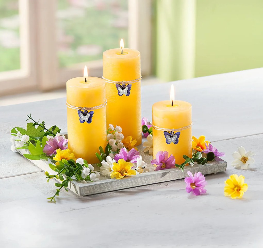 Dekoratívna sada so sviečkami Jarné kúzlo
