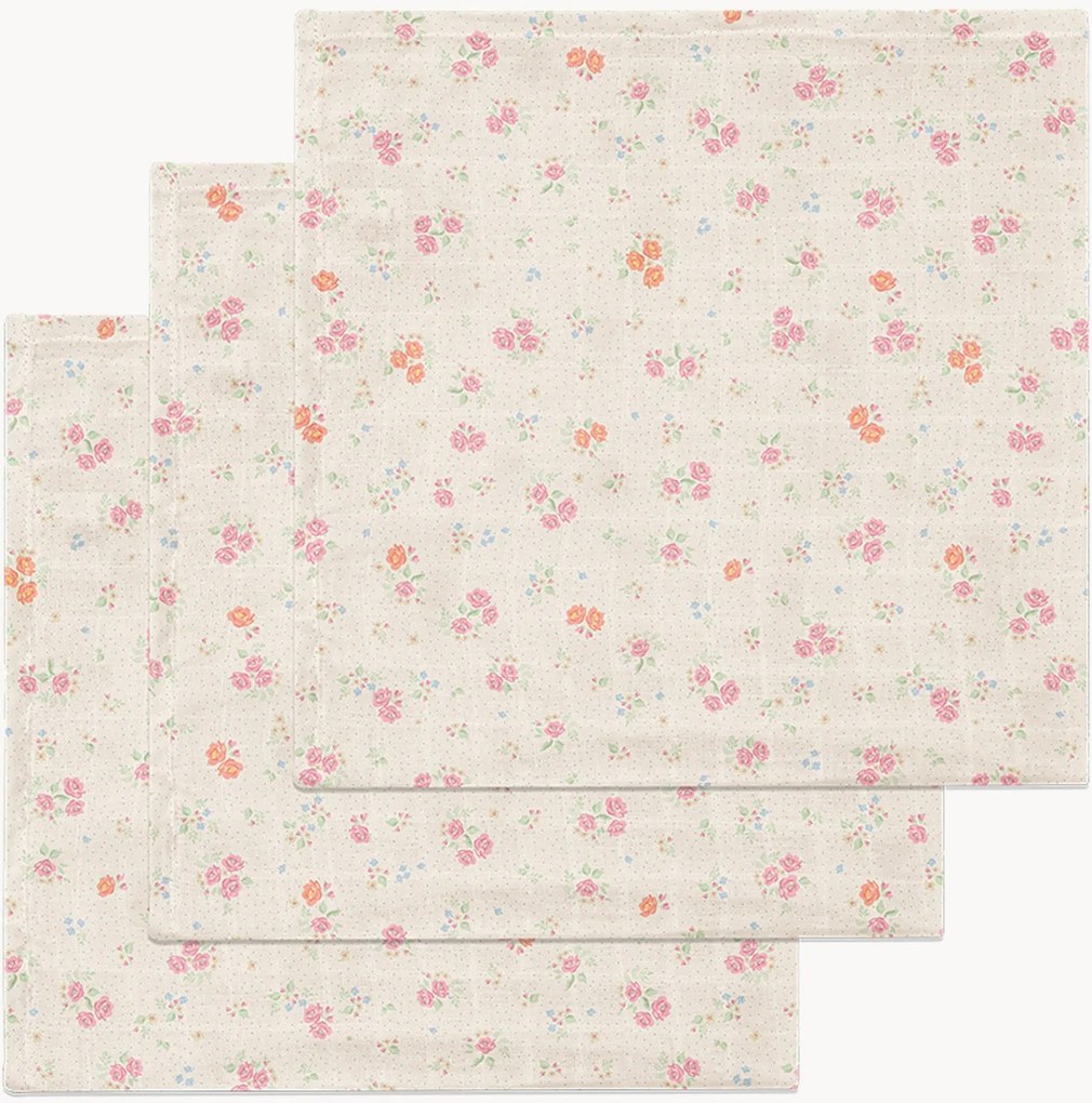 Mušelínové obrúsky z organickej bavlny Nonoka, 3 ks