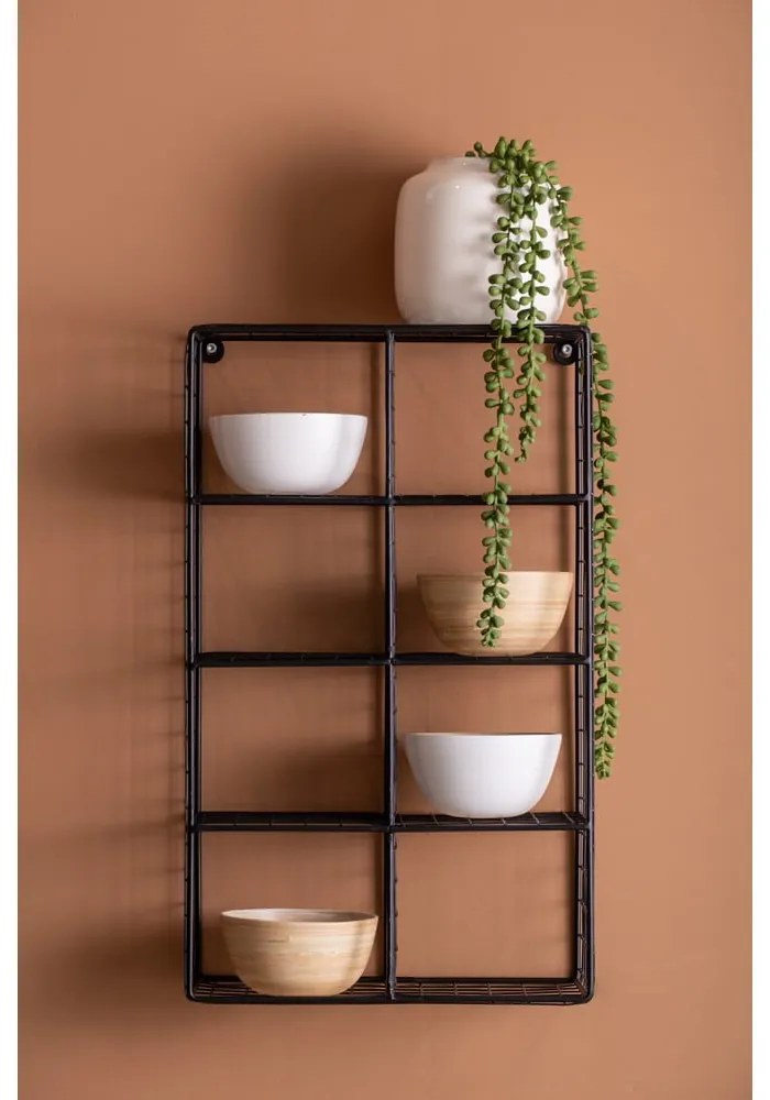 Čierna poschodová oceľová polica 30 cm Reja – PT LIVING