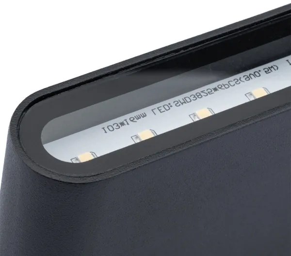 LED Vonkajšie nástenné svietidlo FLOW LED/6W/230V IP54 čierna