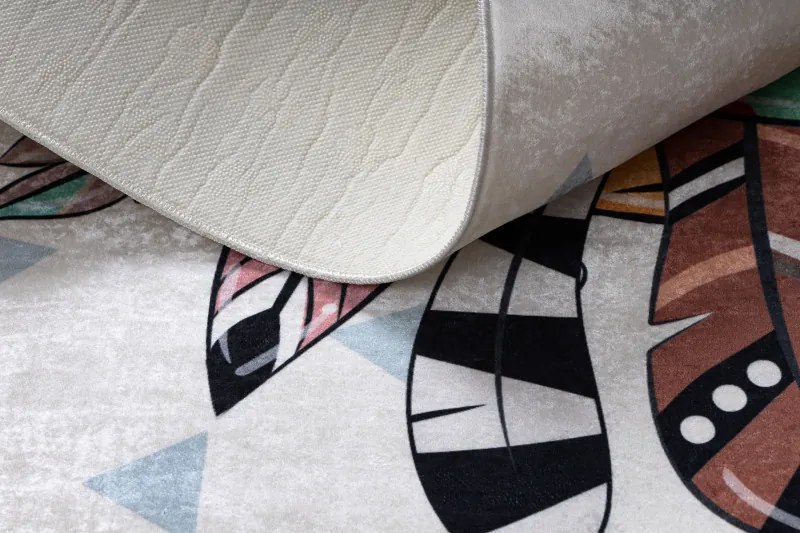 Dywany Łuszczów, Detský kusový koberec Bambino 1960 Tiger indian white, 80x150, viacfarebná, detská izba