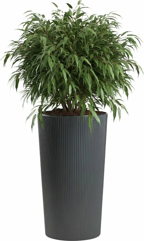 PLASTOVÝ KVETINÁČ URBANIKA ECO 75X41 CM ANTRACITOVÁ