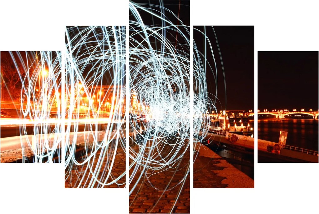 Obraz svetelných vĺn (150x105 cm)
