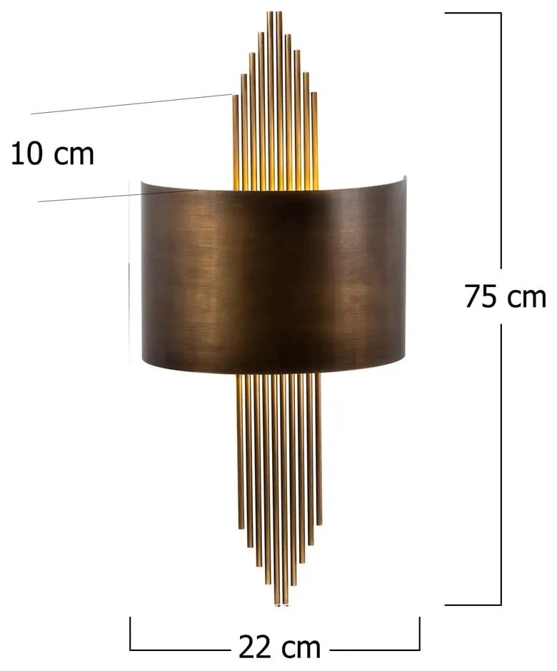 Nástenné svietidlo v zlatej farbe – Opviq lights