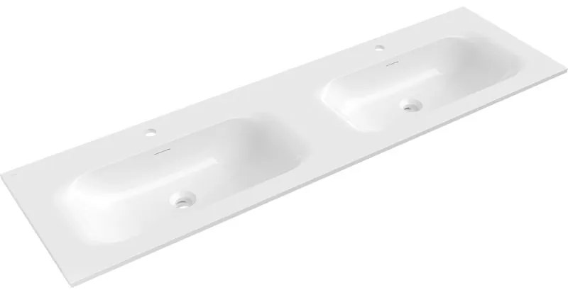 Mexen Vela, dvojumývadlo na zapustenie 161 x 46,5 cm, biela lesklá, 25231600D
