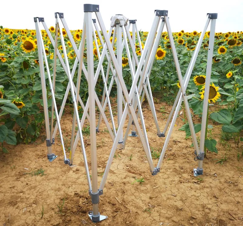 BRIMO Svadobný stan 3x6 m hliníkový – Elegantný a rýchlorozkladací - s 3 stenami - Modrá 15