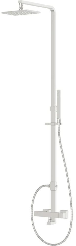STEINBERG 160 nástenný sprchový systém s termostatom, horná sprcha 220 x 145 mm, tyčová ručná sprcha 1jet, brúsený nikel, 1602721BN