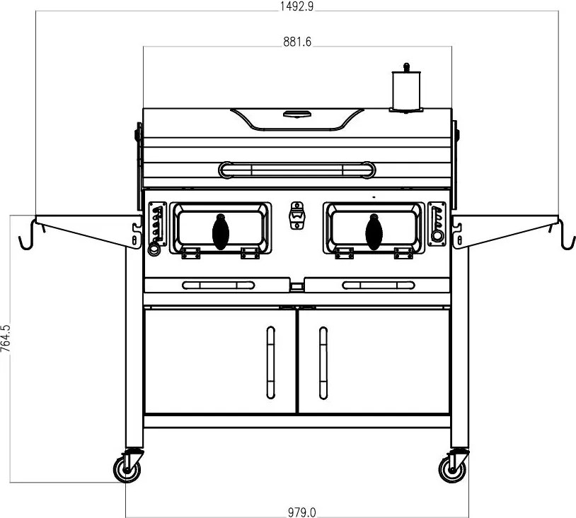 Záhradný gril s udiarňou Avenberg FENIX