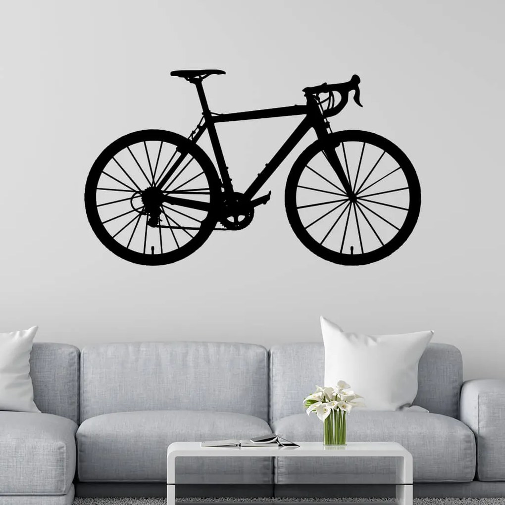 Veselá Stena Samolepka Bicykel Farba: oranžová, Veľkosť: 80 x 46 cm