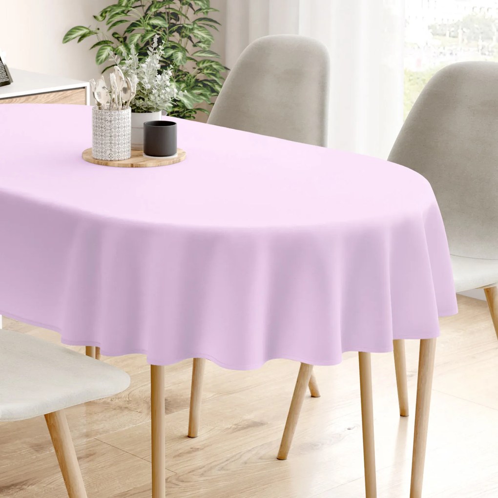 Goldea oválny obrus 100% bavlnené plátno - orgovánový 140 x 240 cm