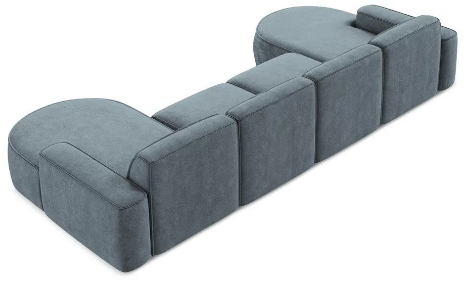 Sivomodrá ženilková rohová pohovka (do tvaru "U") Omao – Makamii