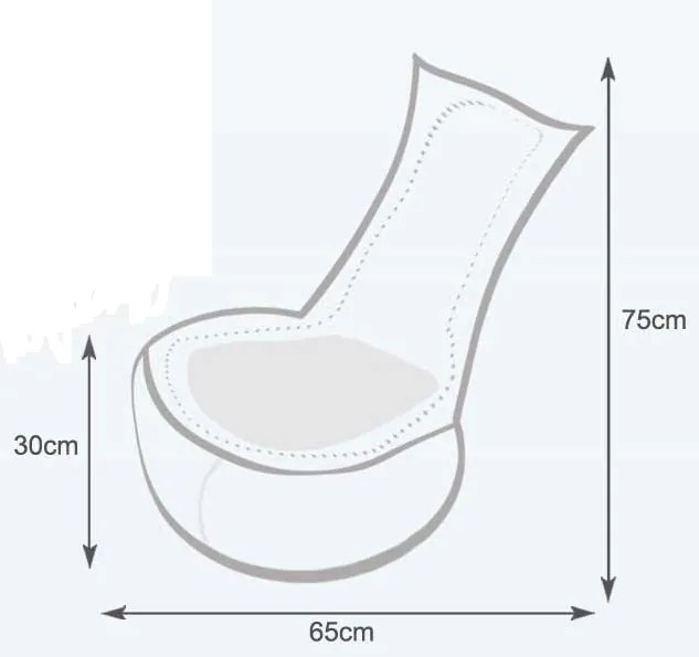 Sedací vak Seat S - čierna