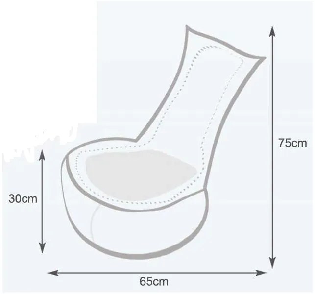 Sedací vak Seat S TiaHome - čierna