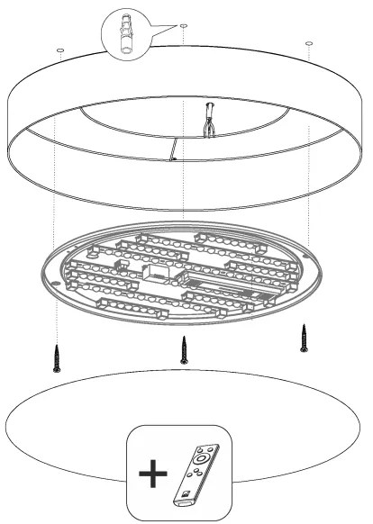 Eglo 97778 - LED Stmievateľné stropné svietidlo ROMAO 3 LED/40W/230V