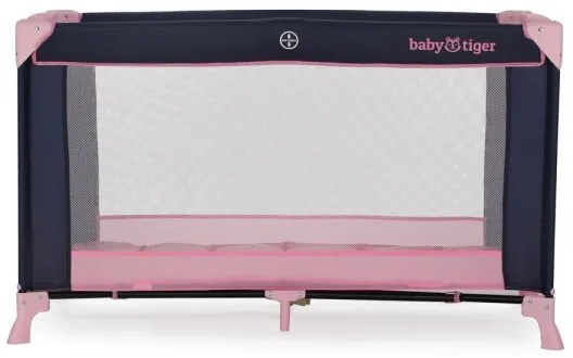 KINDERKRAFT - Cestovná postieľka Baby Tiger VIKI ružová