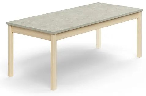 Stôl DECIBEL, 1600x700x590 mm, akustické linoleum, breza/šedá