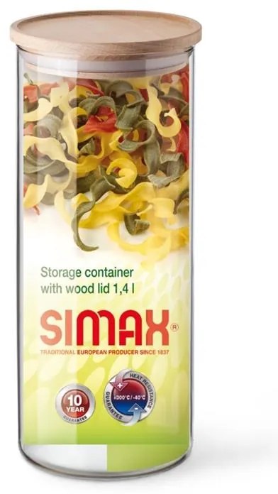 SIMAX NÁDOBA S DREVENÝM VEKOM 1400 ML