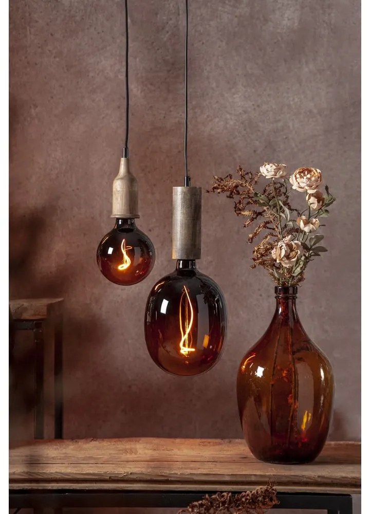 Tmavohnedé závesné svietidlo Tub – Star Trading