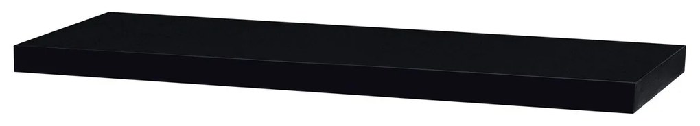 Nástenná polička P-005 BK čierna vysoký lesk, 80 x 24 x 4 cm