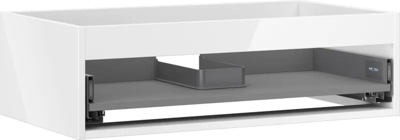 Mexen Box-A, závesná skrinka 80 cm, 1 zásuvka, biela lesklá, 91AX0-0800-235-1-00
